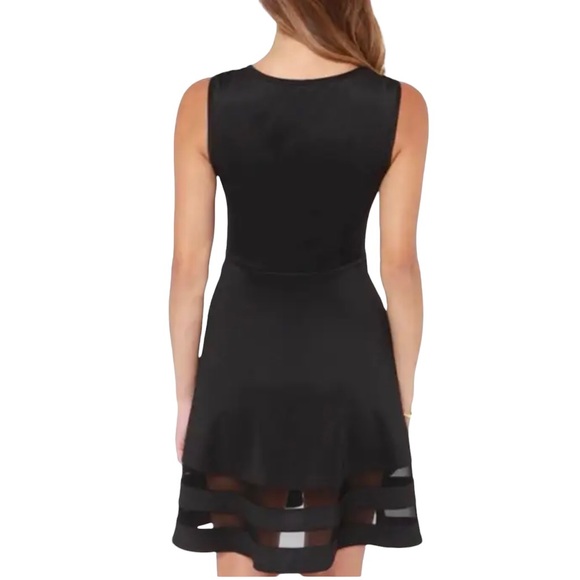 LULU’S Sheer Determination Black Mesh Skater Dress - Picture 2 of 16